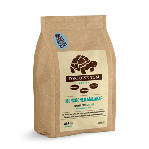 Tortoise Tom 100% Monsooned Malabar Whole Bean Coffee 250g